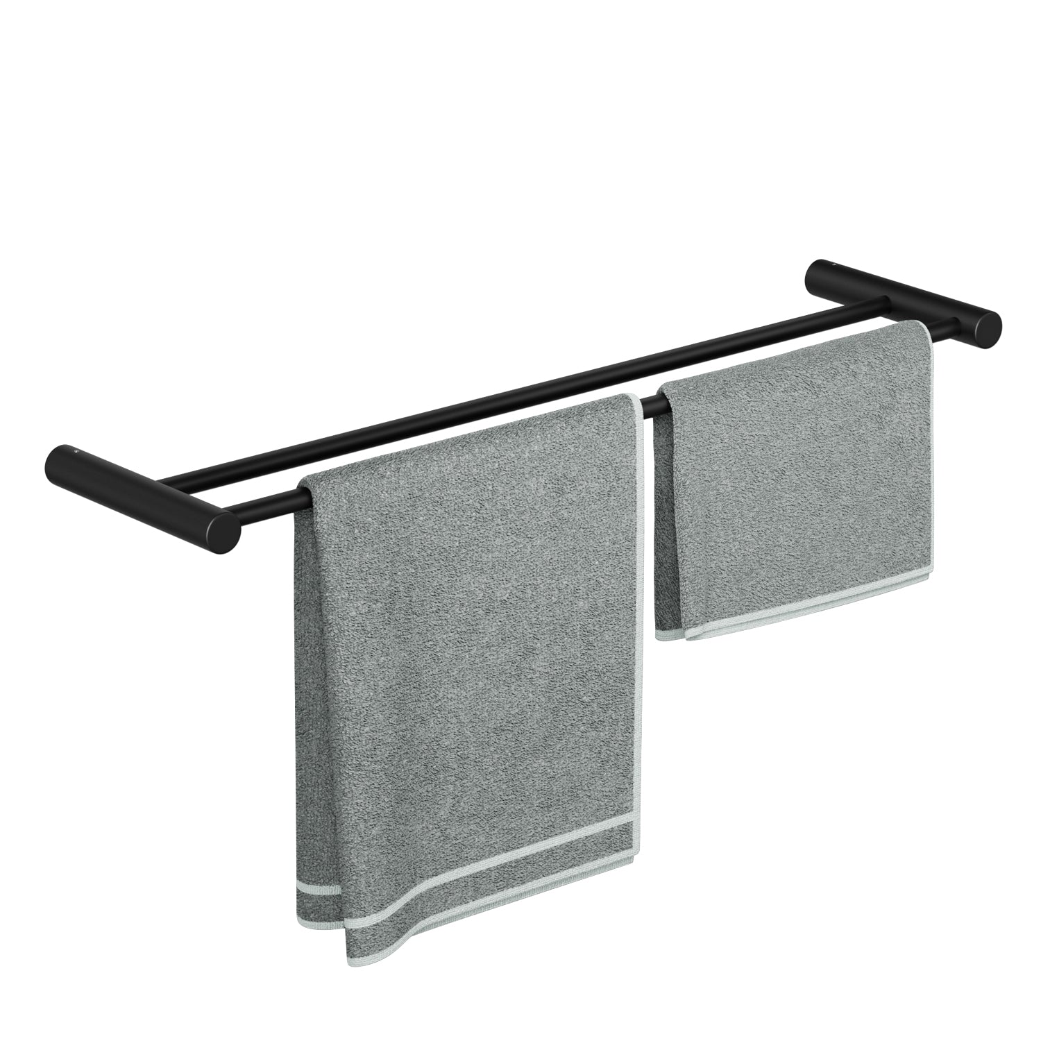 ALAULM Bath Stainless Stee Double Towel Bar, 23" Towel Rack for Bathroom, Wall Mounted Towel Holder, Double Towel Rod Towel Rail Hanger for Wall