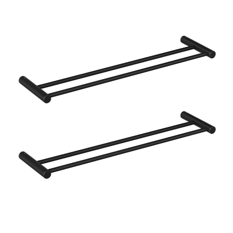 ALAULM Bath Stainless Stee Double Towel Bar, 23" Towel Rack for Bathroom, Wall Mounted Towel Holder, Double Towel Rod Towel Rail Hanger for Wall