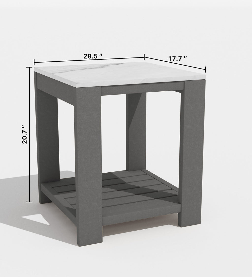 Gotland Adirondack Chair 3 Piece Set With Table, Heavy All-Weather HDPE.Outdoor Lounge Chair for Patio Deck Garden, Backyard Deck& Lawn