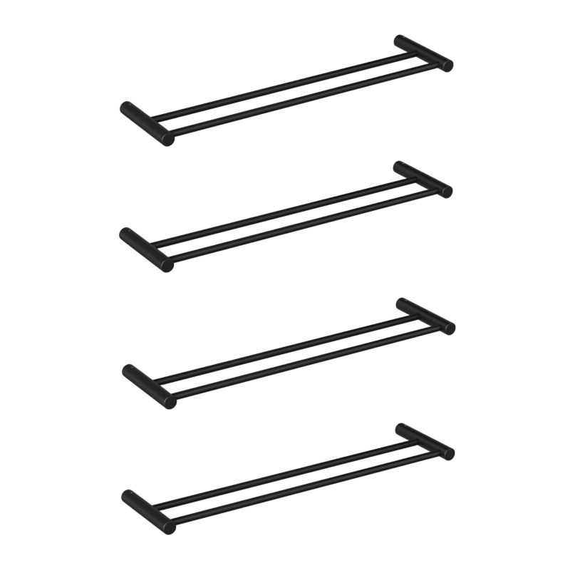ALAULM Bath Stainless Stee Double Towel Bar, 23" Towel Rack for Bathroom, Wall Mounted Towel Holder, Double Towel Rod Towel Rail Hanger for Wall