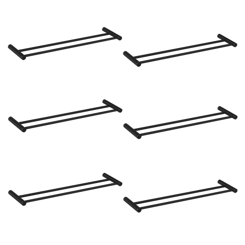 ALAULM Bath Stainless Stee Double Towel Bar, 23" Towel Rack for Bathroom, Wall Mounted Towel Holder, Double Towel Rod Towel Rail Hanger for Wall
