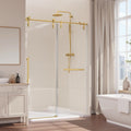ALAULM 56–60" Frameless Sliding Shower Door, 8mm Tempered Glass