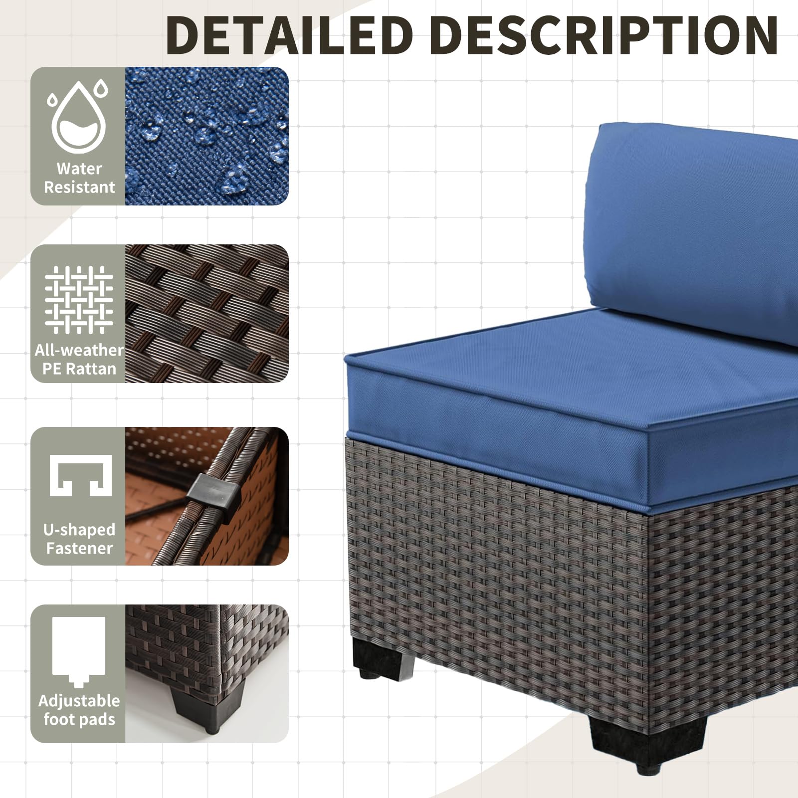 Gotland 13 Pieces Outdoor Patio Rattan Wicker Furniture Set with 43" Fire Pit Table Set Outdoor Steel