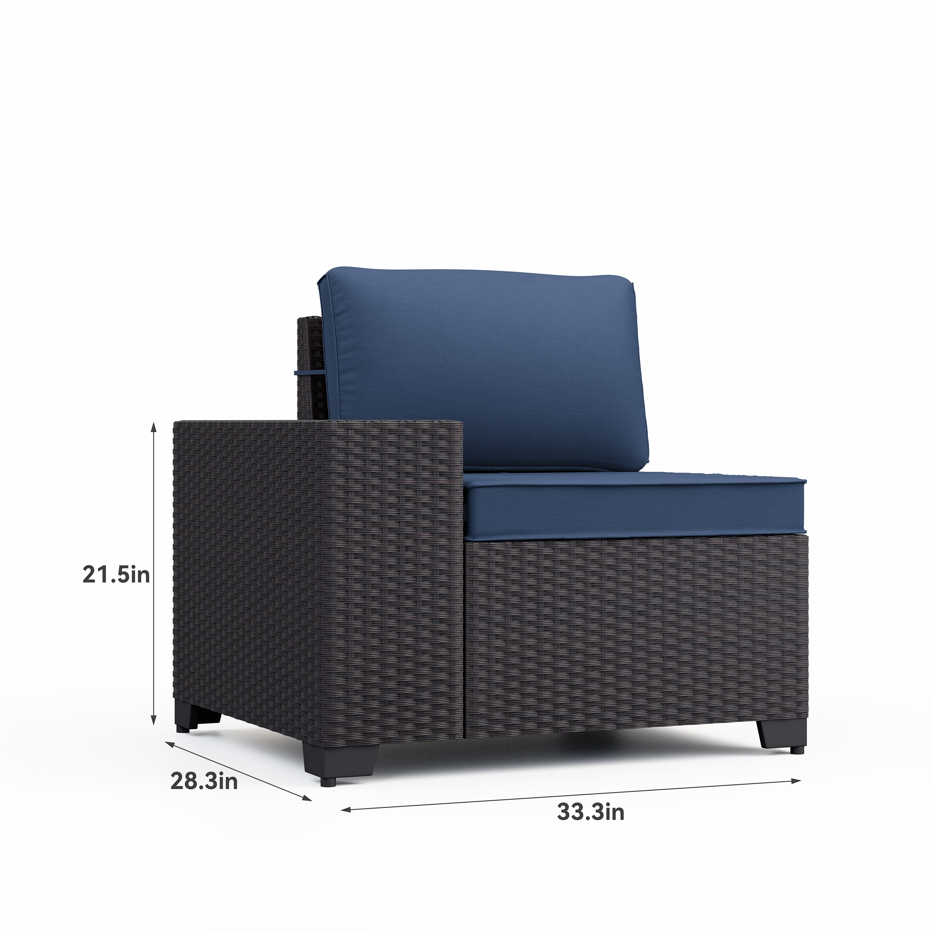 Kullavik Modern Outdoor Wicker Sofa Set PE Rattan Sectional 6 Pieces Patio Furniture - Brown All-Weather Conversation Set for Porch, Pool Deck, Garden Lounge